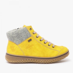 Z4243-68 Ladies Casual Zip Up Ankle Boots Yellow
